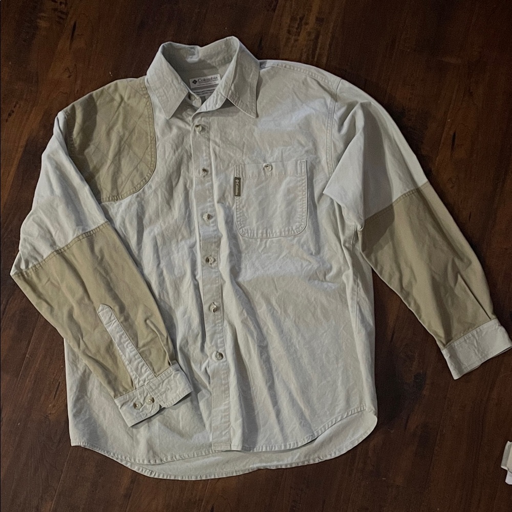 Men's Beige and grey Casual Shirt